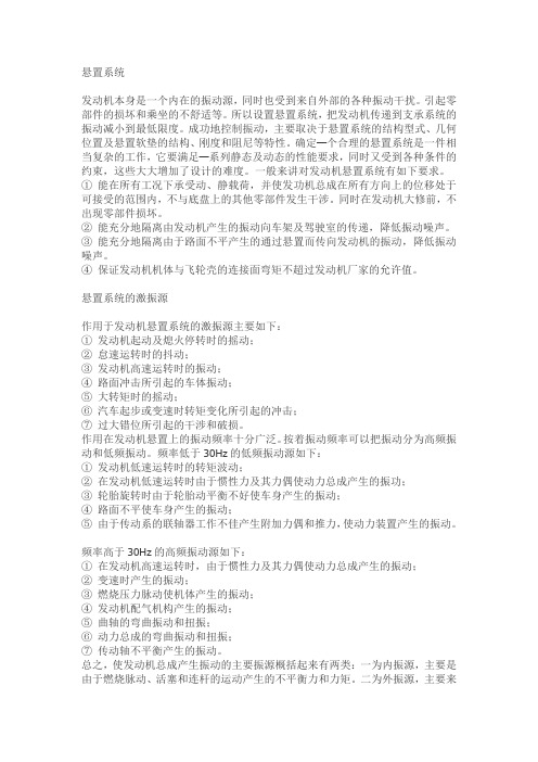 悬置系统设计及悬置部件专业资料