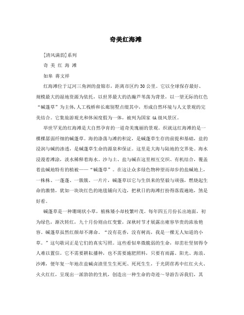 奇美红海滩