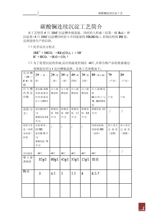 碳酸镧连续沉淀工艺简介