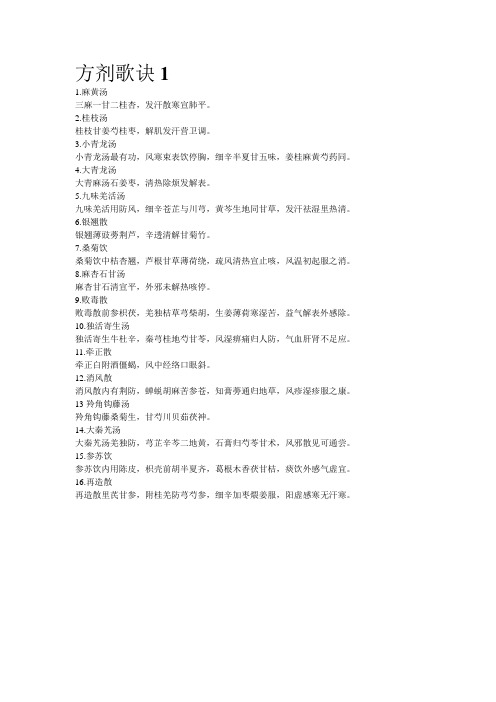 方剂歌自编1