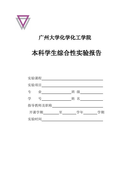 综合性实验报告模板