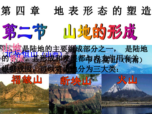 山地的形成(经典课件)