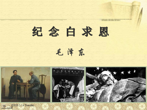【部编新版】13纪念白求恩【初一语文上册+精品课件】