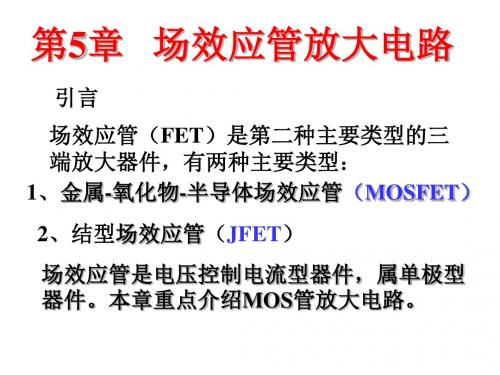 模电第五章场效应管-文档资料129页