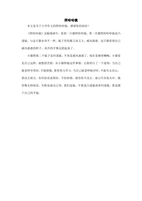 照哈哈镜_小学作文_2