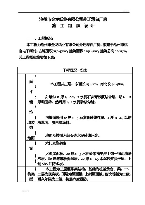 工商银行施工组织设计