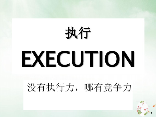 执行力培训教材(PPT69页)