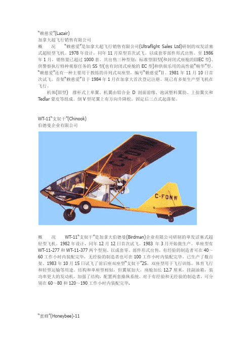 世界轻型飞机