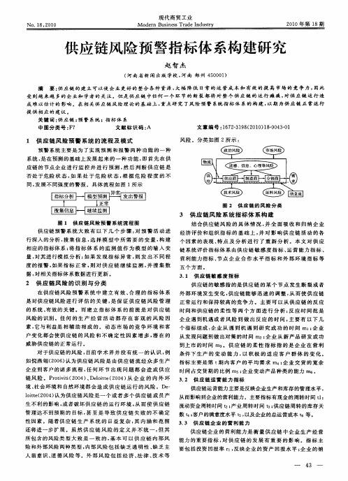 供应链风险预警指标体系构建研究