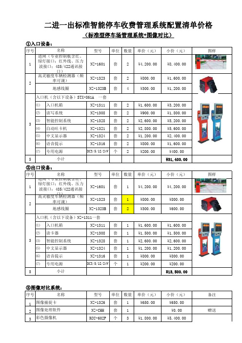 银座智能停车场管理系统报价及系统方案