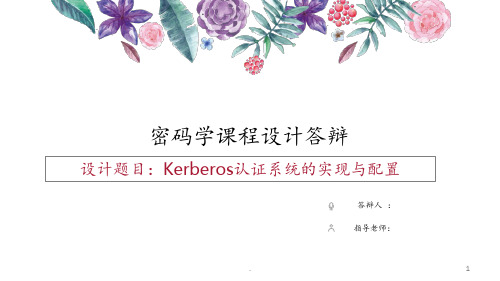 kerberos认证系统的实现与配置PPT课件