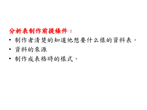 枢纽分析表.ppt