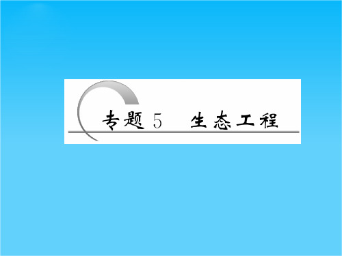 高考生物一轮复习 专题5生态工程精品课件 新人教版选修1
