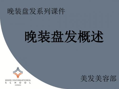 晚装盘发概述