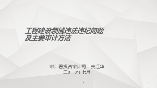 工程建设领域违法违纪问题