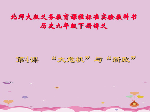 “大危机”与“新政”ppt3 北师大版优秀课件