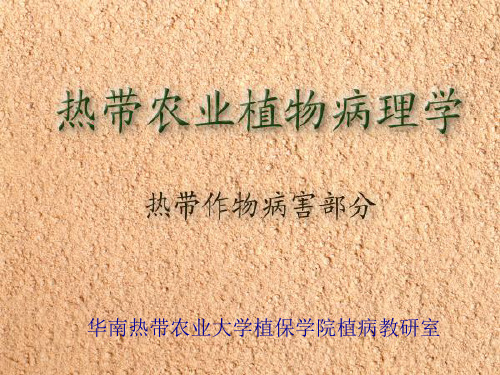 热带作物病理学-海南大学