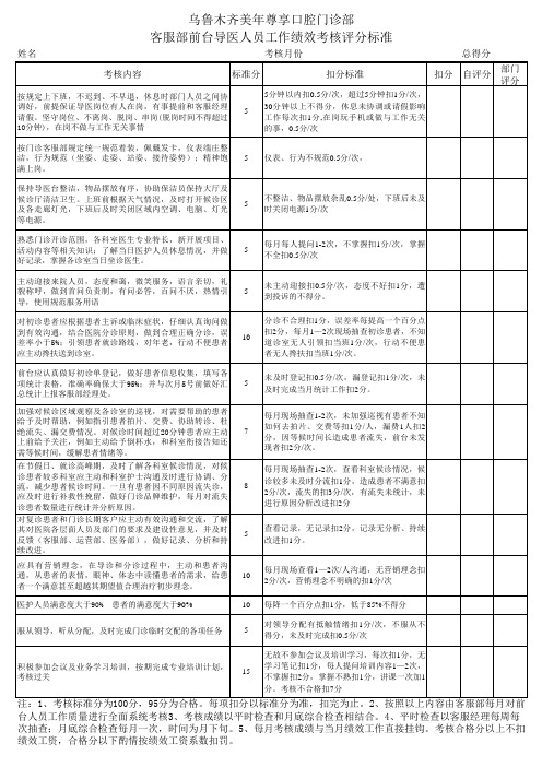 导医考核标准