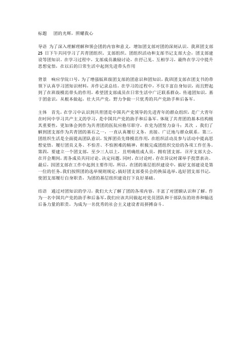 团知识材料
