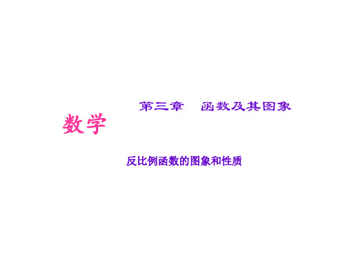 中考数学考点专题复习课件反比例函数的图象和性质