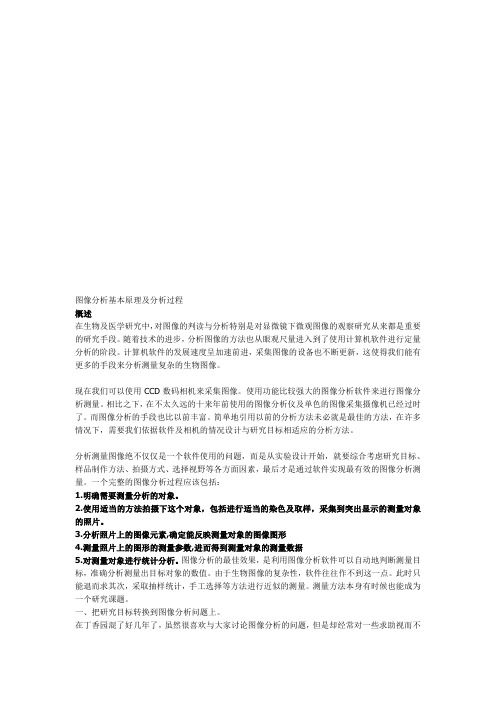 图像分析基本原理及分析过程