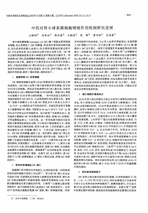 中药对肾小球系膜细胞增殖作用机制研究进展