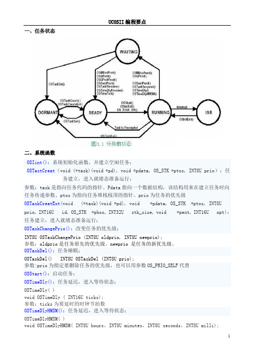UCOS-II编程要点讲解