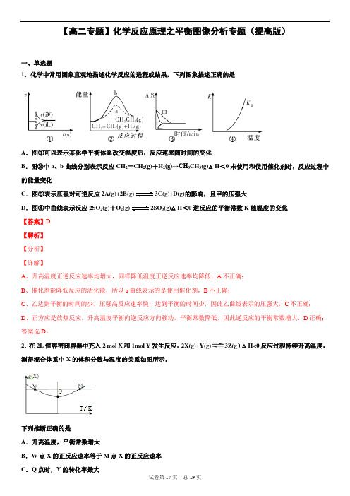 【高二专题】化学反应与原理之平衡图像分析(提高版)(解析版)