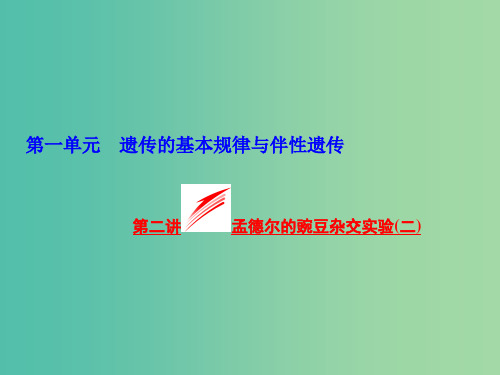 高考生物一轮复习 第一单元 第2讲 孟德尔的豌豆杂交实验(二)课件 新人教版必修2