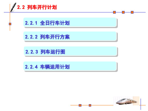 第2章 行车计划管理(2-3运行图)总结