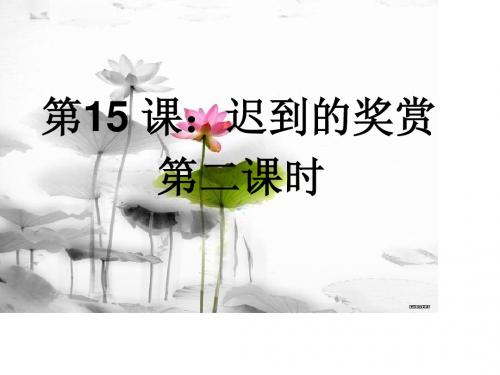 15 《迟到的奖赏》第二课时