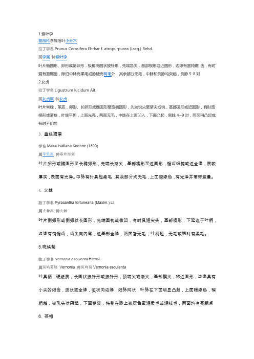 植物学作业