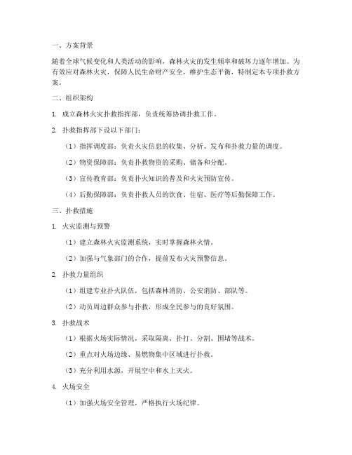 森林火灾专项扑救方案