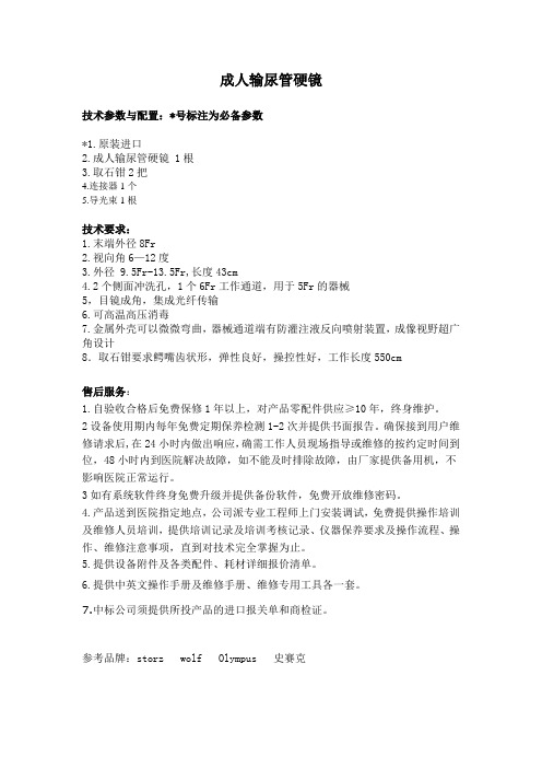成人输尿管硬镜