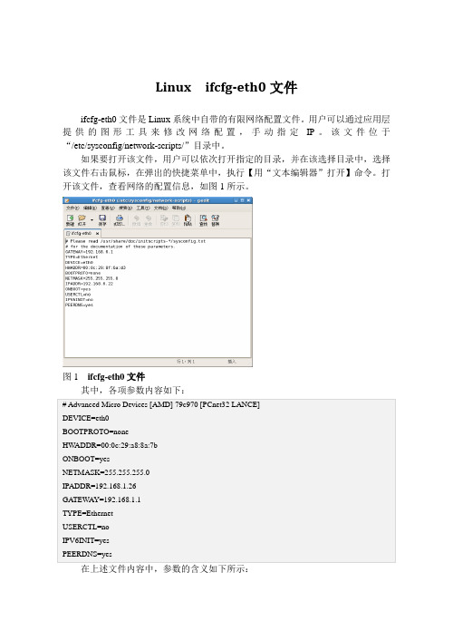 Linux  ifcfg-eth0文件