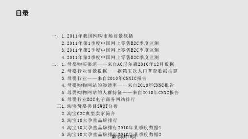 网购分析母婴行业PPT课件