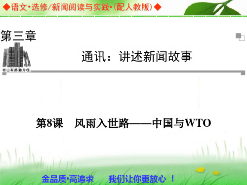 风雨入世路——中国与WTO  学习课件