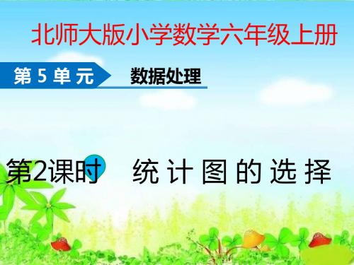 北师大版六年级上册数学第五单元第2课时《统计图的选择》PPT课件