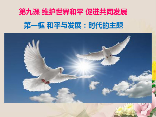 人教版高中政治必修二课件：9.1和平与发展_时代的主题(共30张PPT)