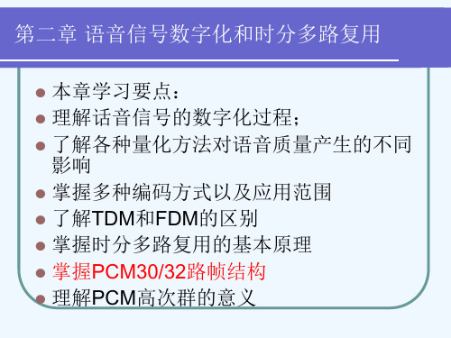 语音信号数字化和时分多路复用
