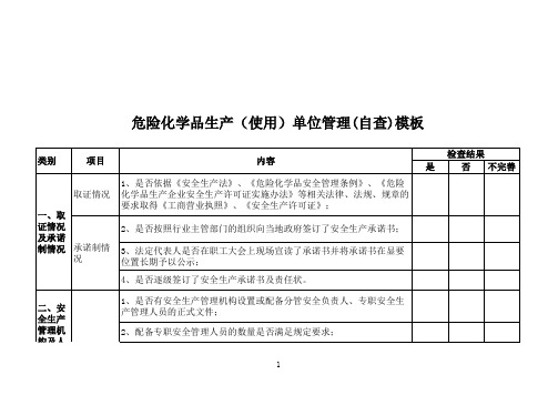 危险化学品生产(使用)单位