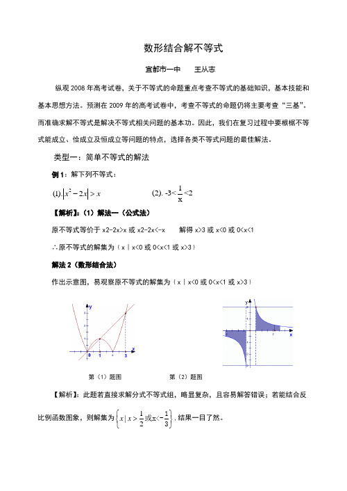 数形结合法解不等式
