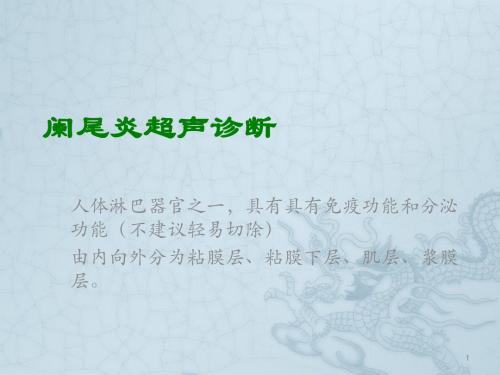 阑尾炎超声诊断ppt课件
