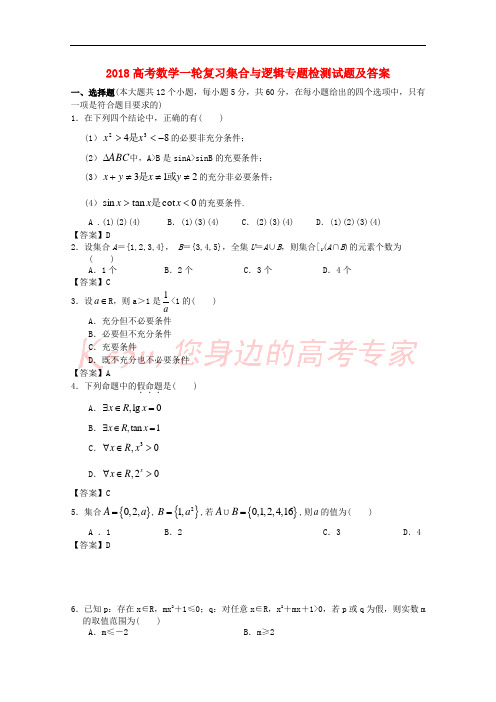 广东省江门市2018高三数学一轮复习专项检测试题05