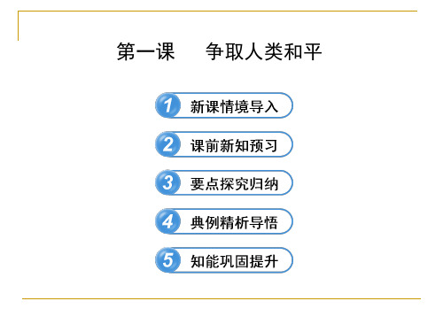6.1 争取人类和平 课件(人民版选修3)