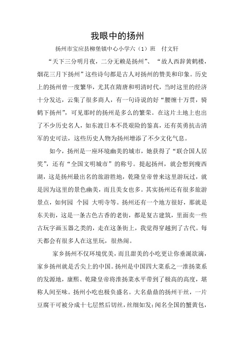 我眼中的扬州