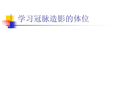 冠脉造影与 线解剖对照图 