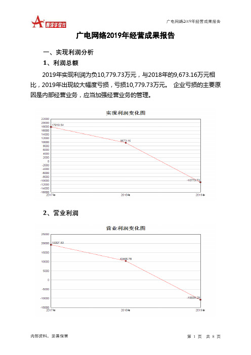 广电网络2019年经营成果报告