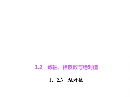 七年级数学上册(湘教版)课件：1.2.3 绝对值