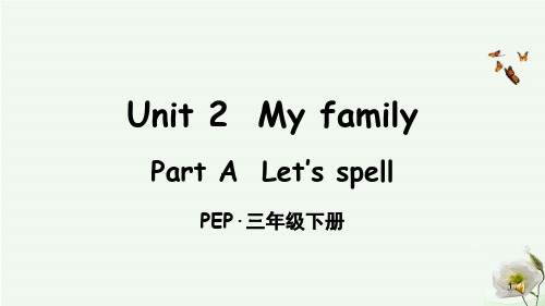 三年级下册PEP英语Unit 2 Part A 第3课时课件